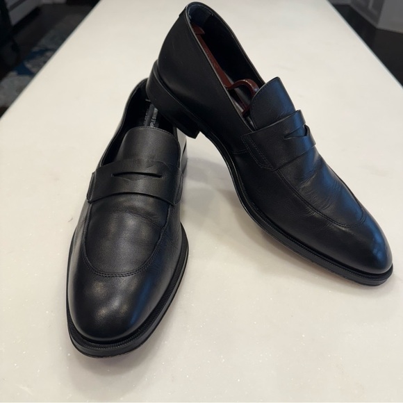 Boss Black Leather Penny Loafers main image 5